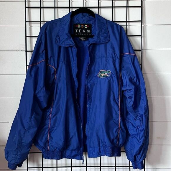 Vintage Florida Gators Windbreaker Jacket Mens XL Blue Gator Patch‎ 90s - Picture 1 of 11